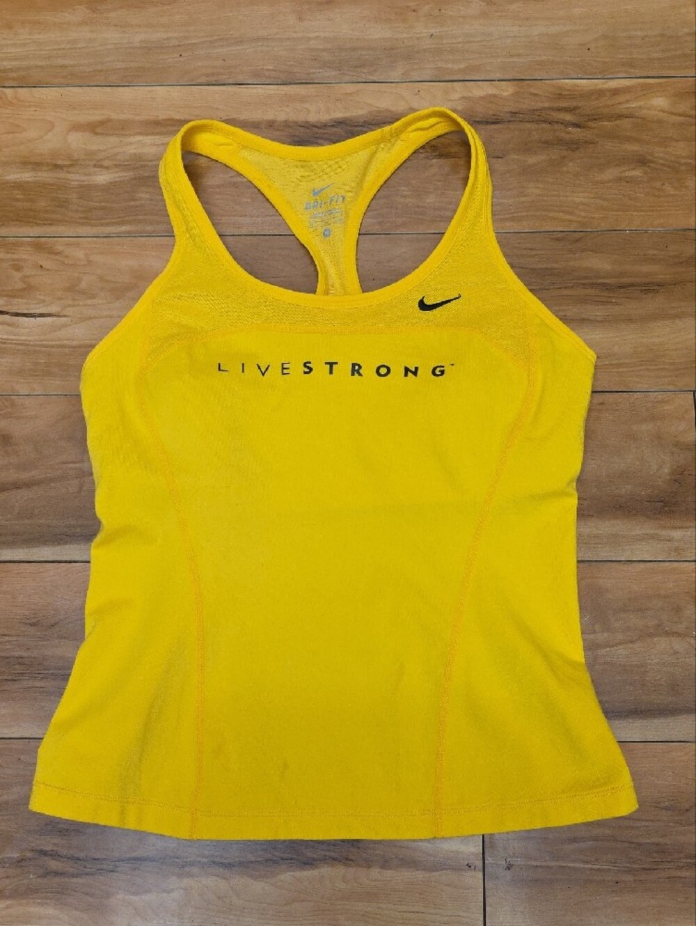 Nike Livestrong Dri-FIT Athletic Racerback Built-in Bra Running Tank Top Sz Med